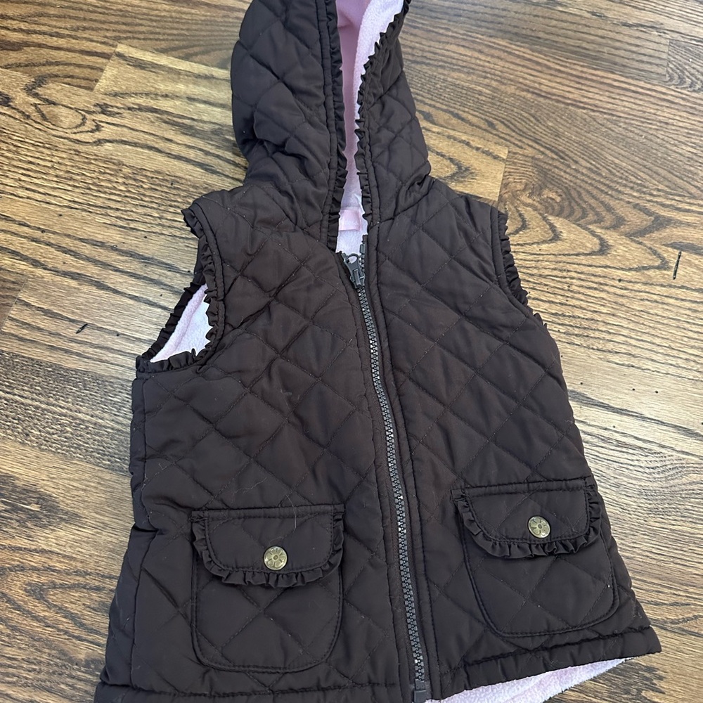 Kids Quilted Hooded Vest size 24 months